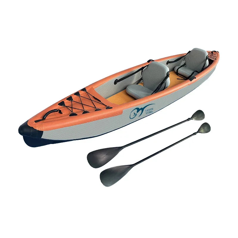 2 Sit-in Kayaks Inflatable Portable Fishing Canoe Double Paddles Travelling Boat Drop Stitch Inflat Kayak Kayaks Pedal